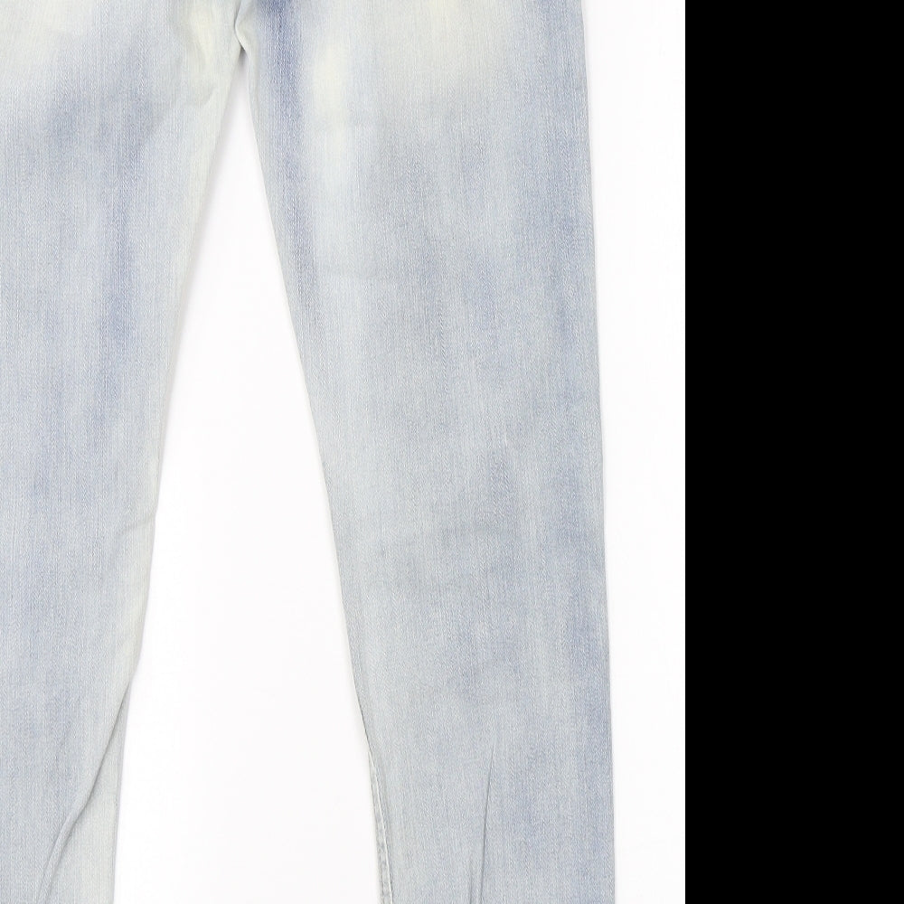 The Premium Womens Blue  Cotton Straight Jeans Size 8 L28 in Regular