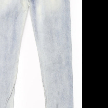 The Premium Womens Blue  Cotton Straight Jeans Size 8 L28 in Regular