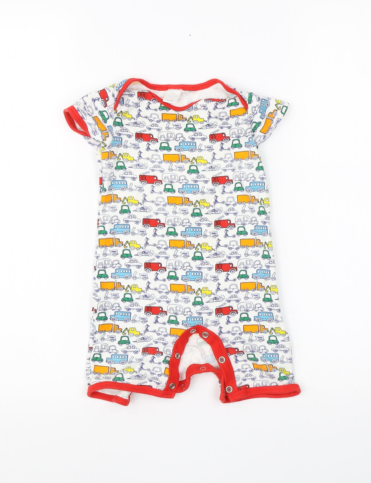 Mini Club Boys White  Cotton Babygrow One-Piece Size 9-12 Months