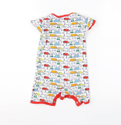 Mini Club Boys White  Cotton Babygrow One-Piece Size 9-12 Months