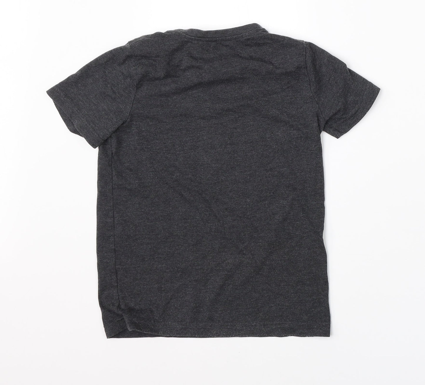 TU Girls Grey  Cotton Basic T-Shirt Size 7 Years Round Neck