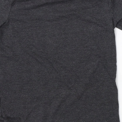 TU Girls Grey  Cotton Basic T-Shirt Size 7 Years Round Neck