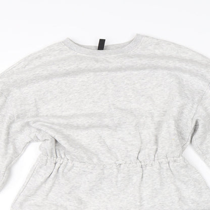 Divided Womens Grey  Cotton Jumper Dress  Size XS  Round Neck