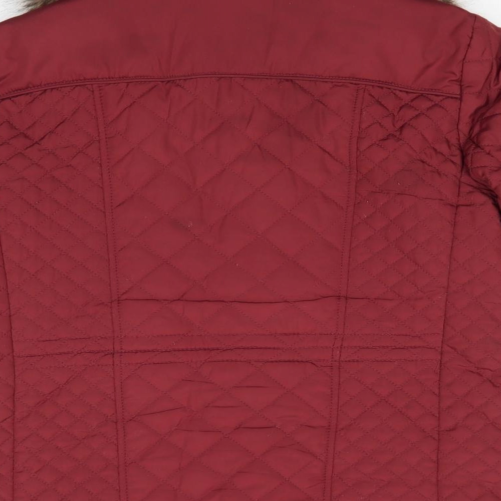 Womens UK Size 10 Marks and Spencer Brown Quilted Coat