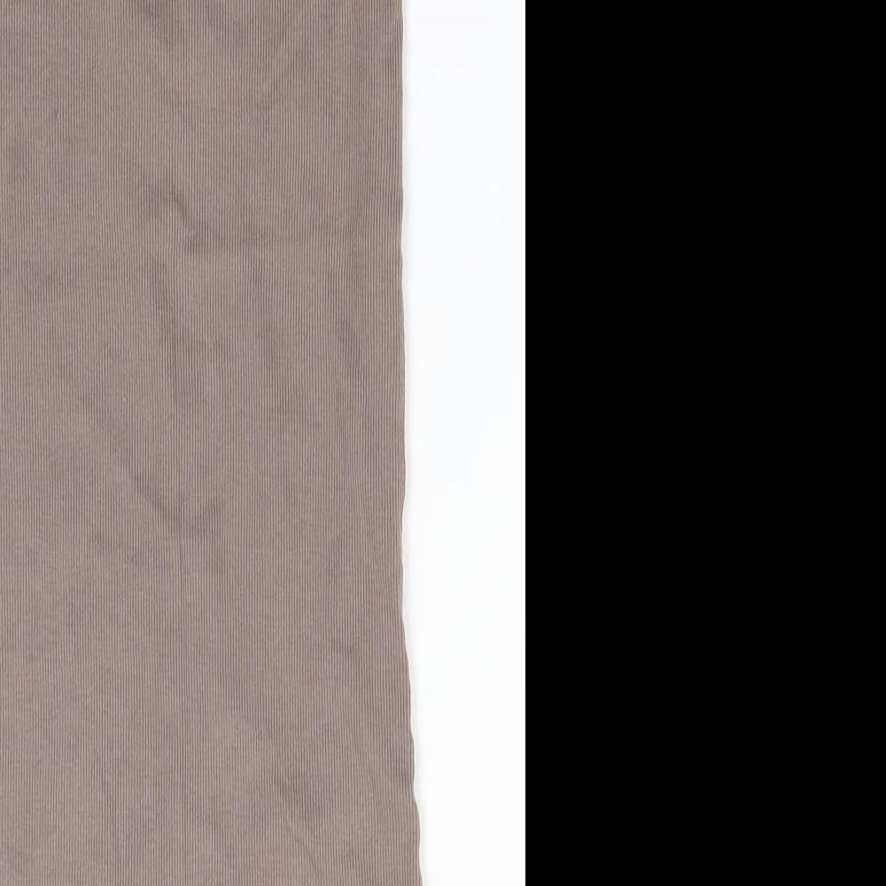 Heart &  Soul Womens Brown  Cotton T-Shirt Dress  Size 12  V-Neck  - Taupe colour