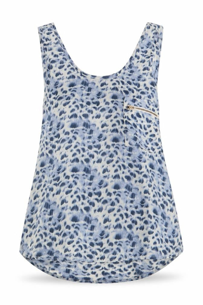 Womens UK Size 8 Atmosphere Blue Tunic Blouse