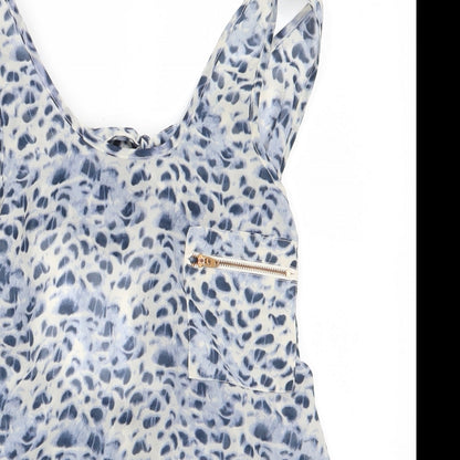 Womens UK Size 8 Atmosphere Blue Tunic Blouse