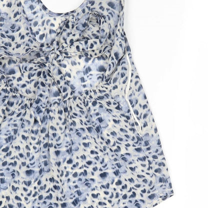Womens UK Size 8 Atmosphere Blue Tunic Blouse