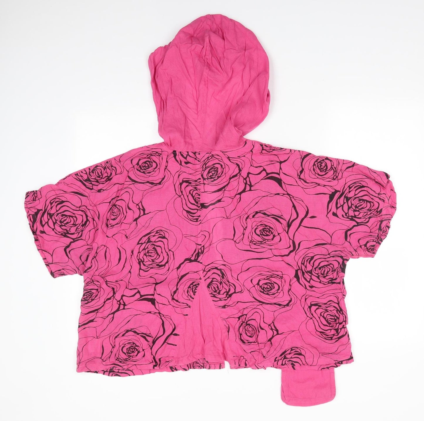 Kekoo Womens Pink Floral  Jacket     - Black Flowers