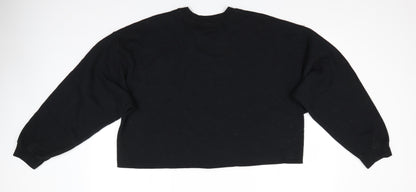 River Island Womens Black   Pullover Sweatshirt Size L   - Feel Good Cropped