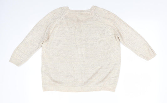 Womens UK Size S River Island Beige Pullover Jumper