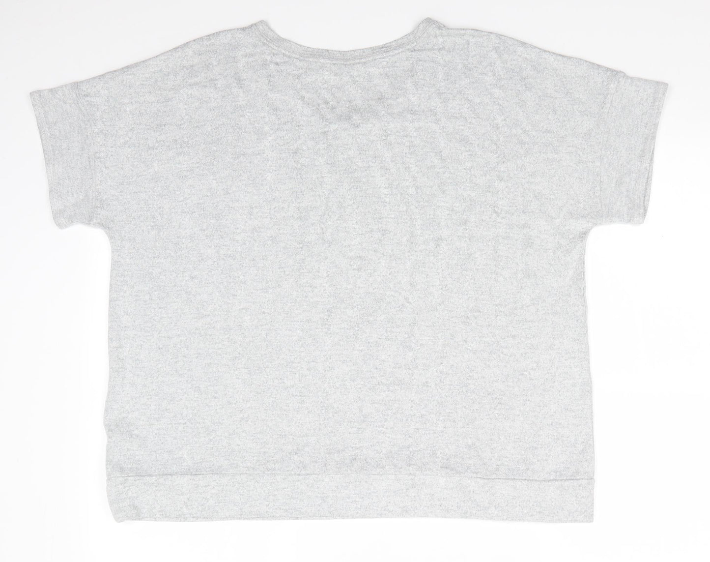 Marks and Spencer Womens Grey Solid Viscose  Pyjama Top Size 18   - Pale Grey Mix