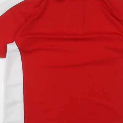 manav Mens Red  Polyester  Polo Size S Collared  - wales