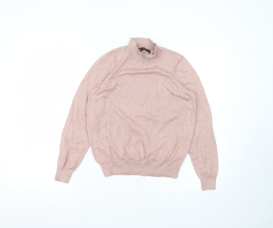 F&F Womens Pink  Viscose Basic T-Shirt Size 10 Round Neck