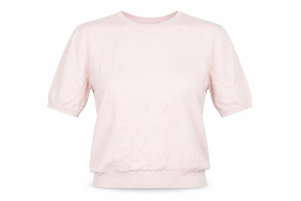 Womens UK Size XS H&M Pink Basic T-Shirt