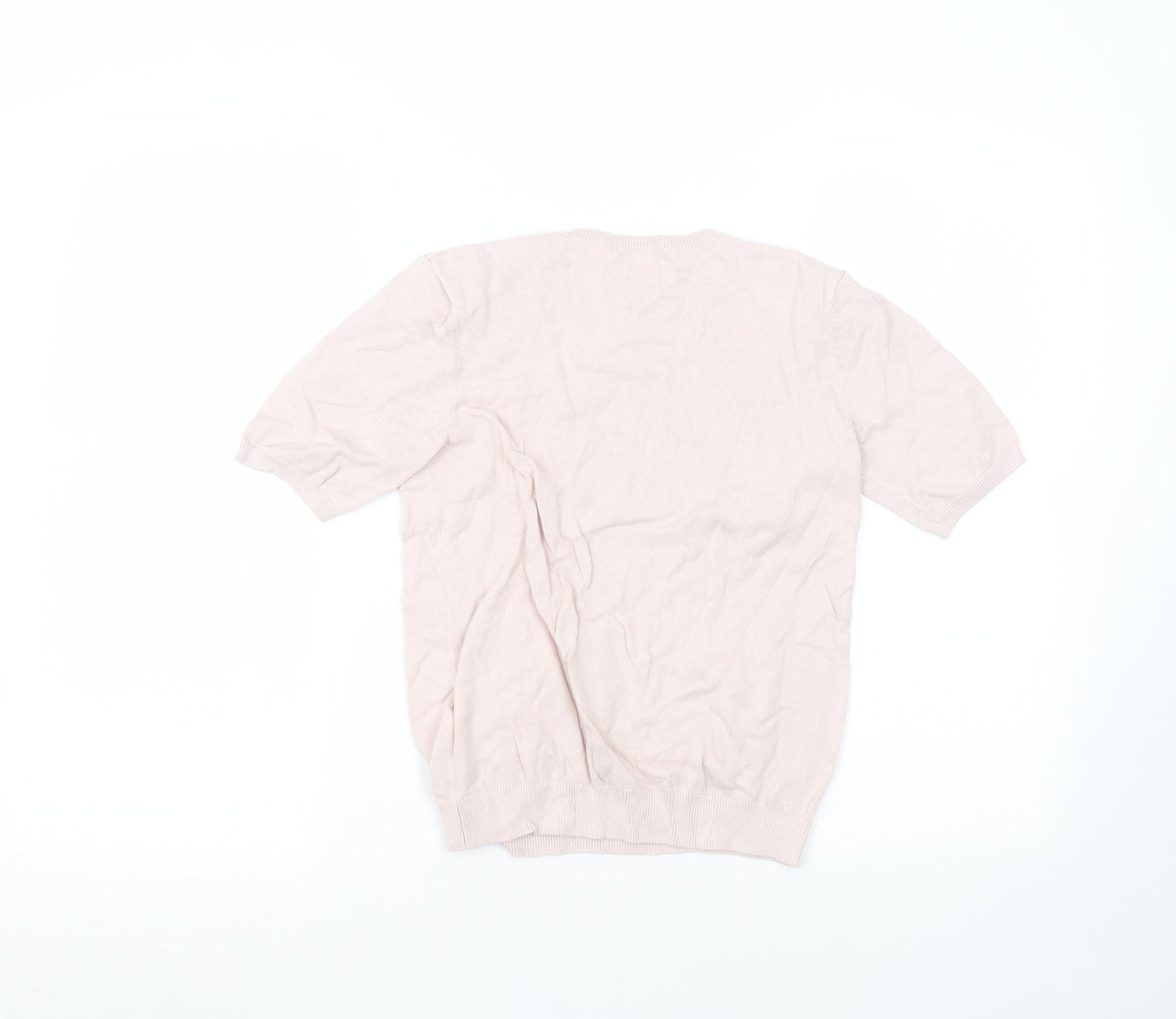Womens UK Size XS H&M Pink Basic T-Shirt