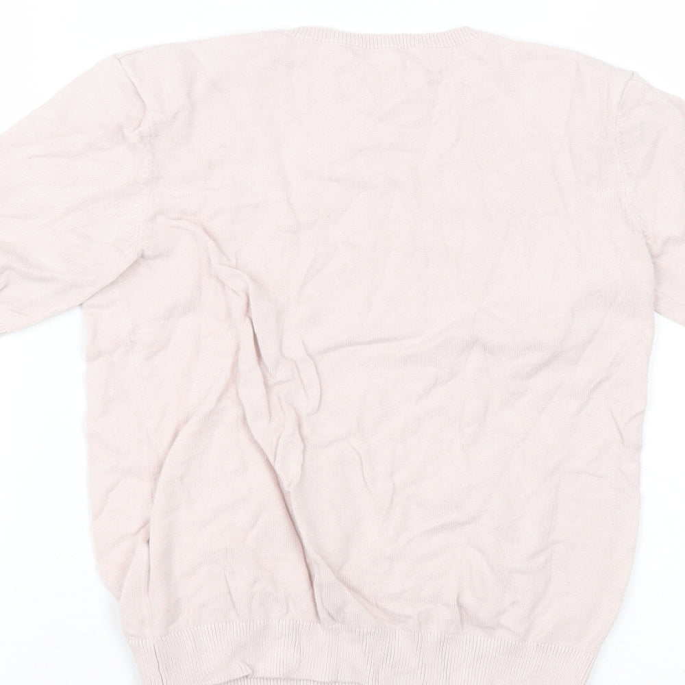 Womens UK Size XS H&M Pink Basic T-Shirt