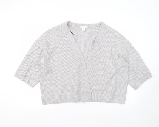 Womens UK Size XS H&M Grey Cardigan Jumper