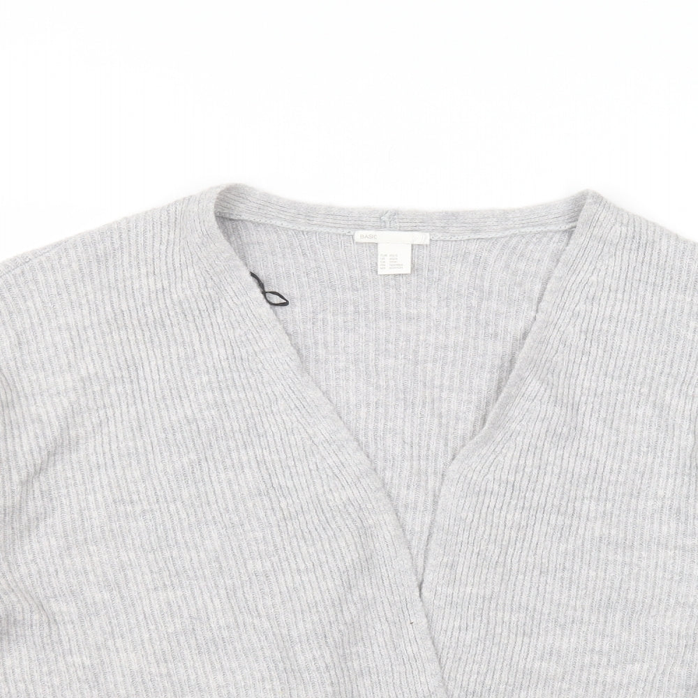 Womens UK Size XS H&M Grey Cardigan Jumper