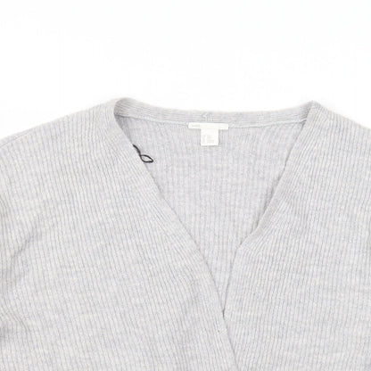 Womens UK Size XS H&M Grey Cardigan Jumper