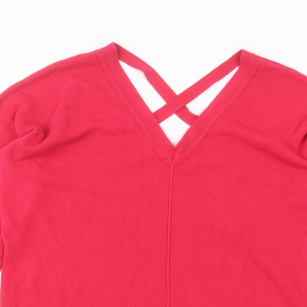 Womens UK Size L Matalan Pink Pullover Jumper