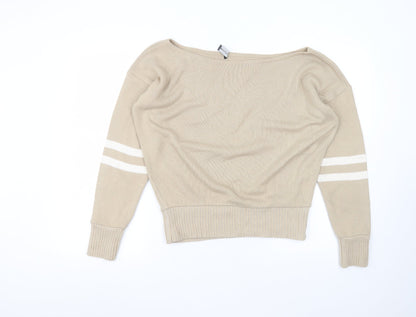 Womens UK Size S PRETTYLITTLETHING Brown Pullover Jumper