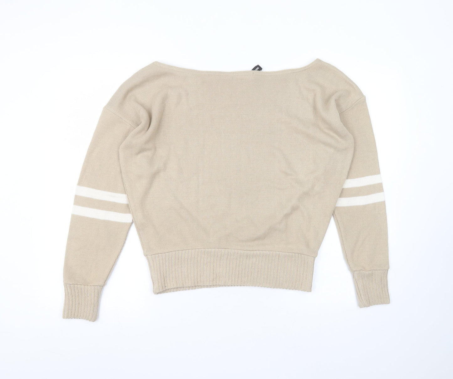 Womens UK Size S PRETTYLITTLETHING Brown Pullover Jumper