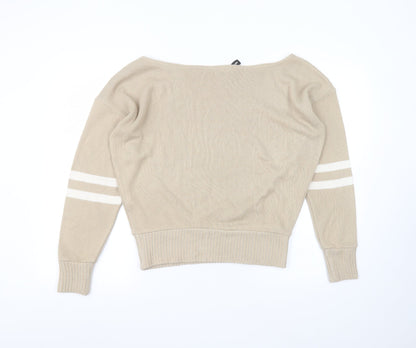 Womens UK Size S PRETTYLITTLETHING Brown Pullover Jumper