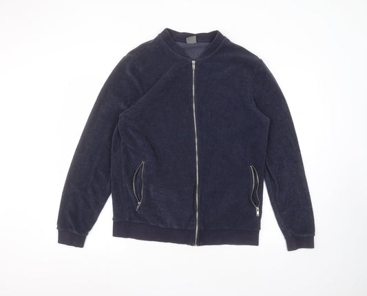 Womens UK Size M ASOS Blue Full Zip Jumper
