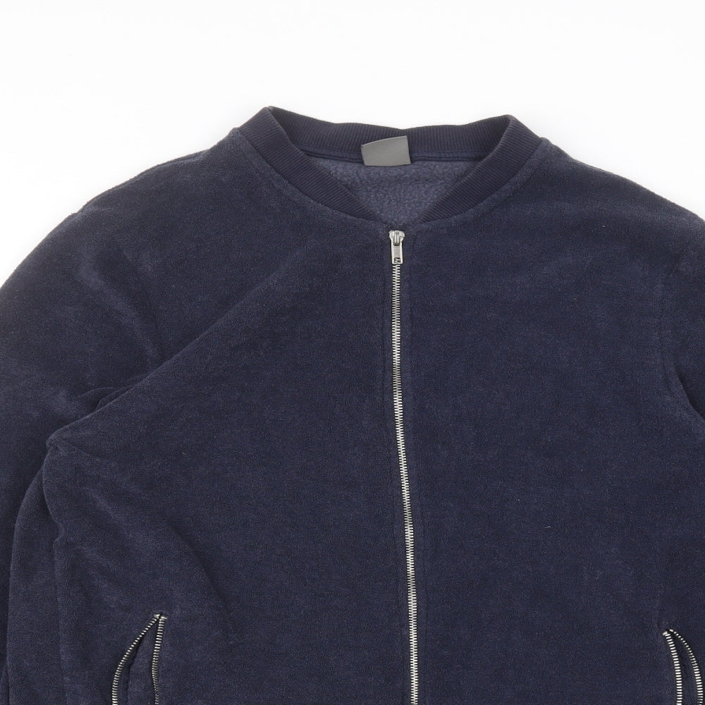 Womens UK Size M ASOS Blue Full Zip Jumper