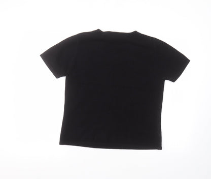 Womens UK Size 12 isabelle Black Basic T-Shirt