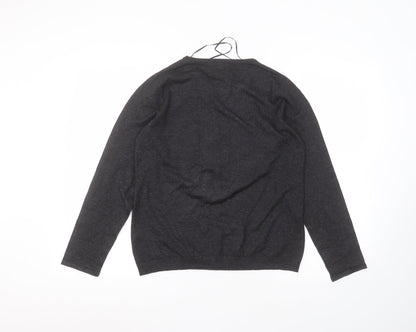 Bonmarché Womens Black  Viscose Basic T-Shirt Size 10 Round Neck