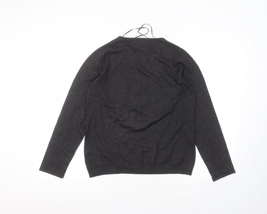 Bonmarché Womens Black  Viscose Basic T-Shirt Size 10 Round Neck