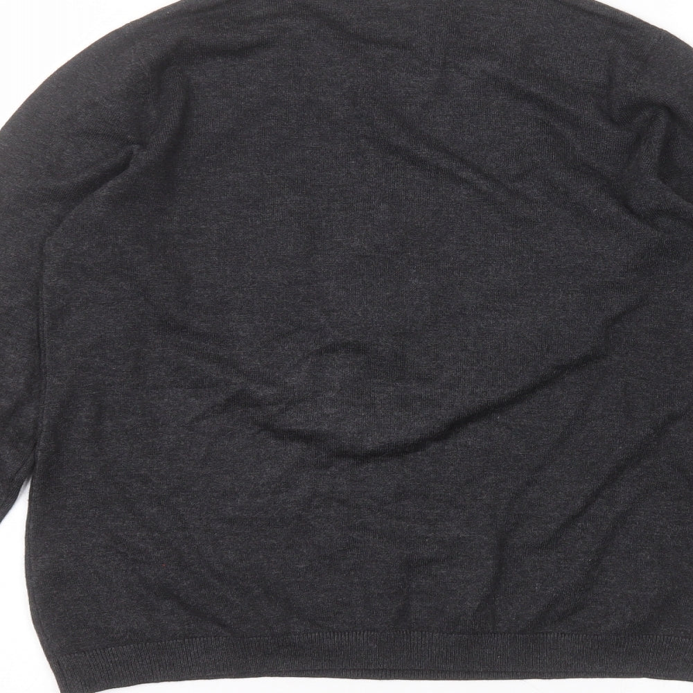 Bonmarché Womens Black  Viscose Basic T-Shirt Size 10 Round Neck