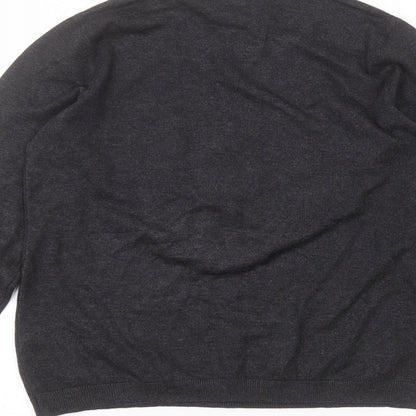 Bonmarché Womens Black  Viscose Basic T-Shirt Size 10 Round Neck