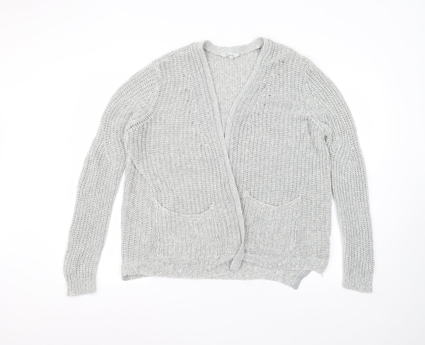 Womens UK Size M Peacocks Grey Cardigan Jumper