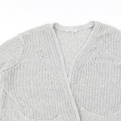 Womens UK Size M Peacocks Grey Cardigan Jumper