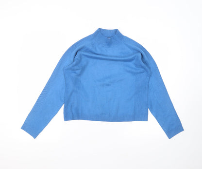 Filati Womens Blue  Acrylic Basic T-Shirt Size XL Roll Neck