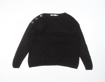 Womens UK Size 16 Very Black Basic T-Shirt