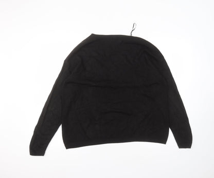 Womens UK Size 16 Very Black Basic T-Shirt