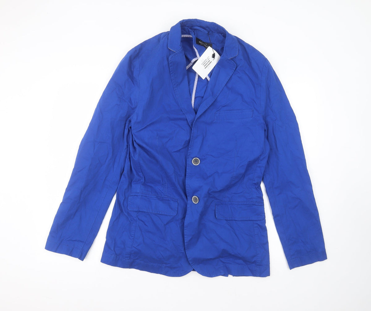 Additional front view of Limited delpiero women’s blue jacket, size M