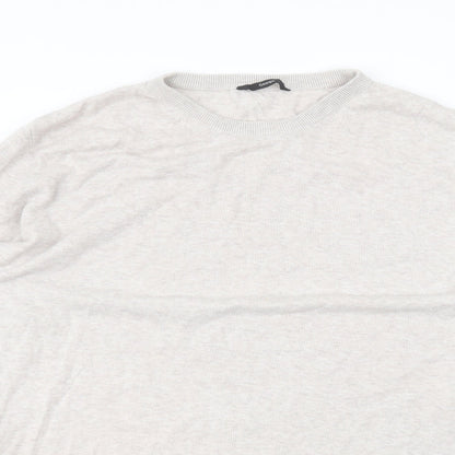 George Womens Beige  Cotton Basic T-Shirt Size 3XL Round Neck