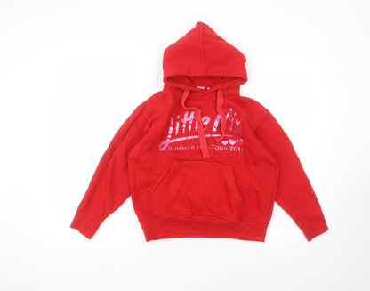 Authentic Girls Red  Cotton Pullover Hoodie Size 9-10 Years