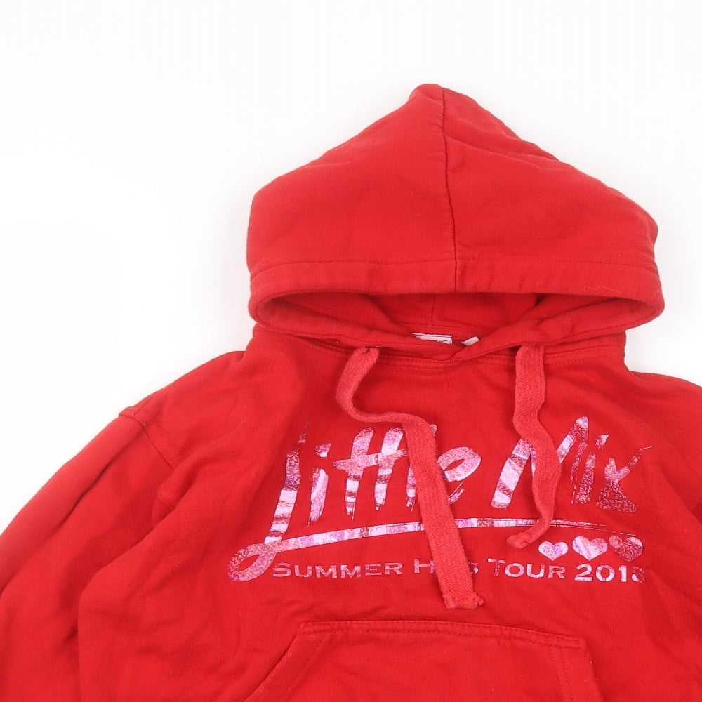 Authentic Girls Red  Cotton Pullover Hoodie Size 9-10 Years