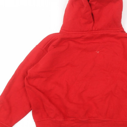 Authentic Girls Red  Cotton Pullover Hoodie Size 9-10 Years