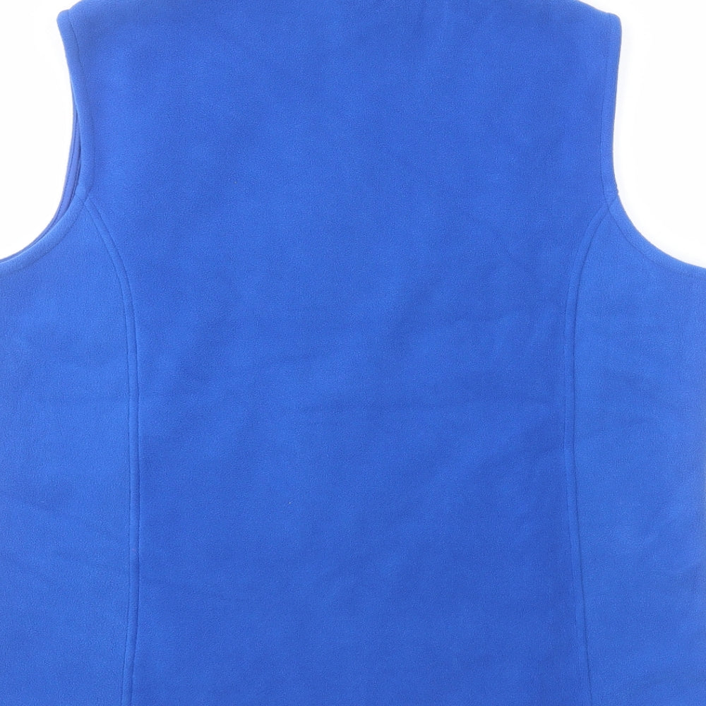Roseanna Womens Blue Round Neck  Polyester Full Zip Jumper Size L