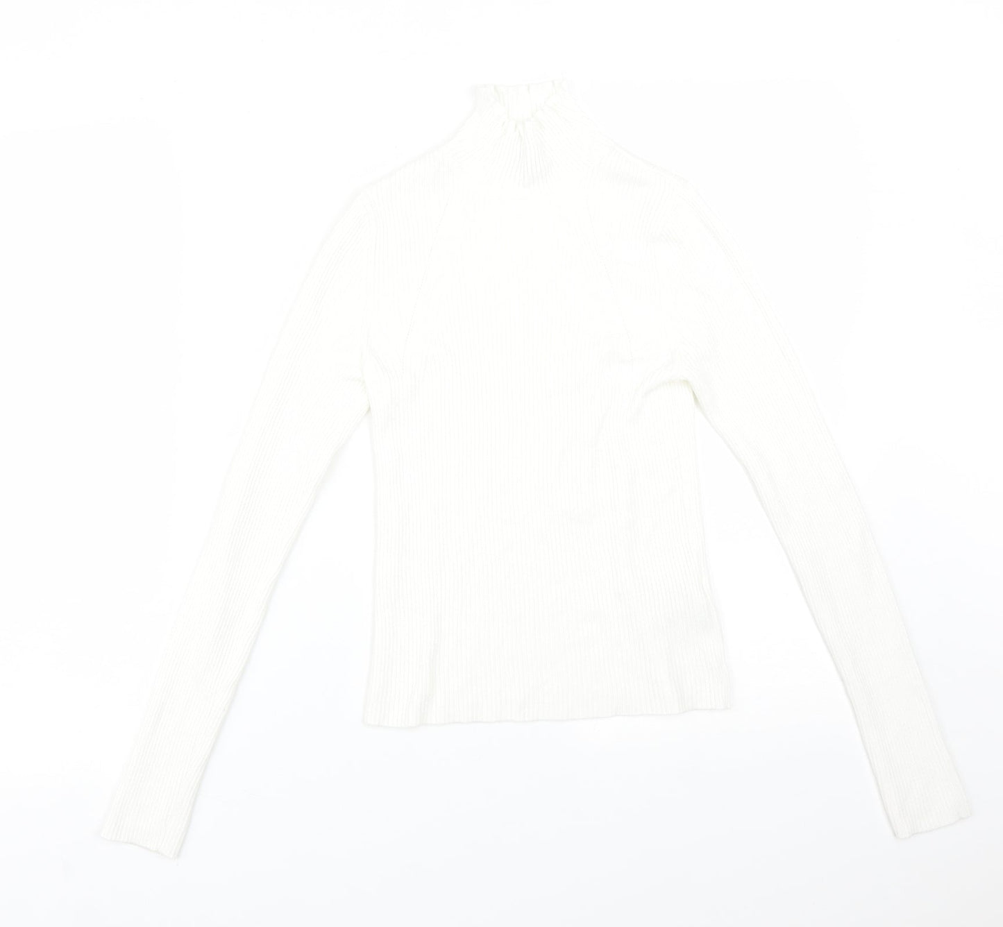 Womens UK Size M Stradivarius White Basic T-Shirt