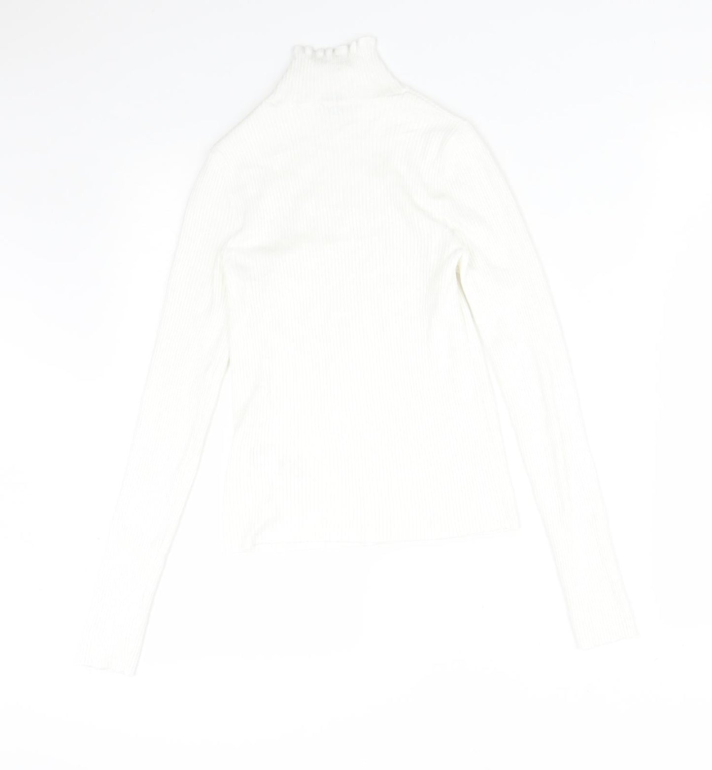 Womens UK Size M Stradivarius White Basic T-Shirt