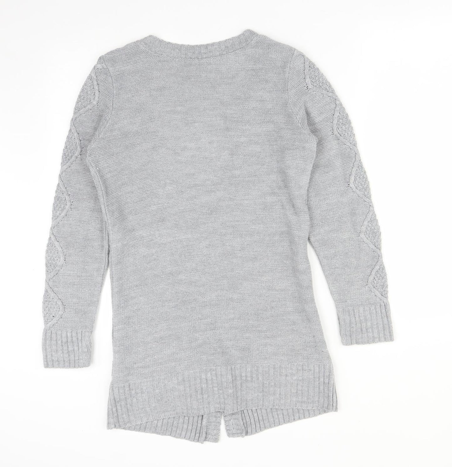 Womens UK Size 8 Dorothy Perkins Grey Cardigan Jumper