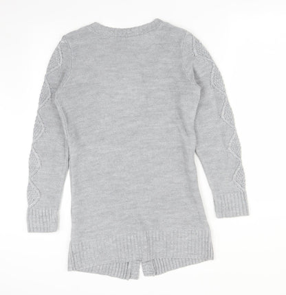 Womens UK Size 8 Dorothy Perkins Grey Cardigan Jumper